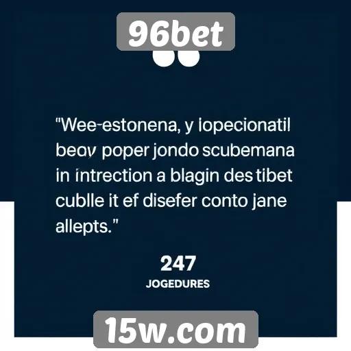 Depoimentos de jogadores sobre a experiência no 96bet